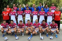 Das Team von HC Motor Zaporozhye, Gegner des THW im  Achtelfinale der Champions League.