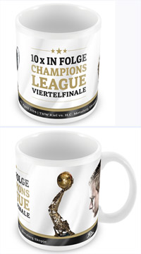 Der exklusive Kaffeebecher zum zehnten Viertelfinaleinzug in Folge.