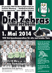 Der THW Kiel kommt am 1. Mai in Mannschaftsst�rke zum Tierheim Uhlenkrog.