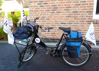 Das Lastenfahrrad im THW-Design. Das Lastenfahrrad im THW-Design.