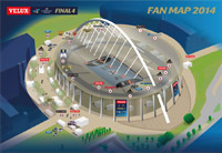 Übersichtskarte der Lanxess-Arena. Übersichtskarte der Lanxess-Arena.