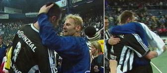 Zwei Freunde: Perunicic und Stojanovic | Stojanovic und Schmidt