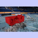 Pittis Abschied: Der Abschied ist vollbracht - am Ende bleibt nur das leere rote Sofa.