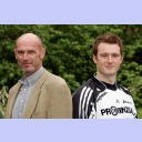 THW-Neuzugang Daniel Wessig mit seinem Vater Gerd (links).