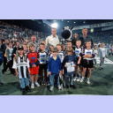 Pitti im Einsatz f�r die Aktion Kinder stark machen.