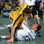 Auch in Kiel war"s kurz hitzig: Scheffler und Tchikoulaev gerieten aneinander.