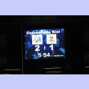 Die neue Videowall in der Halle.