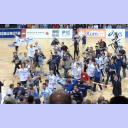 THW wird in Flensburg Meister: Jubel nach dem Abpfiff.