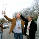 Pitti Petersen mit Norbert Gansel.