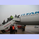 Einstieg in die gecharterte Tupolew.