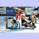 Adrian Wagner im Kampf um den Ball.