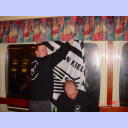 G�teborg-Tour 2003: Die Zebra-Flagge wird gehisst.