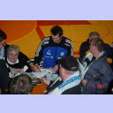 G�teborg-Tour 2003: Magnus Wislander mit dem Zebra-Besuch aus seiner zweiten Heimat.