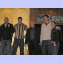 Branko Karabatic, Nikola Karabatic, Noka Serdarusic, Kim Andersson und Freundin Sandra.