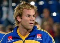 Pelle Linders im schwedischen Nationaltrikot. Pelle Linders im schwedischen Nationaltrikot.