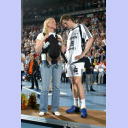 Abschied von der Kieler Ostseehalle: Martin Boquist mit Freundin Jenny und Sohn Arvid.