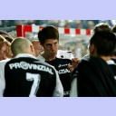 THW-Neuzugang Kim Andersson w�hrend einer Auszeit.