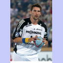 Stefan L�vgren beim Siebenmeterwurf.