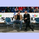 Zu Gast in der Ostseehalle: Ian Marko Fog. Der verletzte Kreisl�ufer des VfL Gummersbach lie� sich in Kiel von THW-Mannschaftsarzt Dr. Frank Pries am Knie operieren.