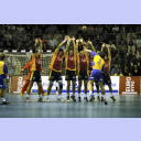 QS-Supercup: Kim Andersson versucht die spanische Deckung zu �berwinden.