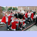 Der Meister auf dem Kieler Rathausbalkon.