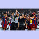 Freude bei Barcelona nach dem Punktgewinn.