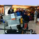 Vor dem Einchecken nach Doha/Katar.